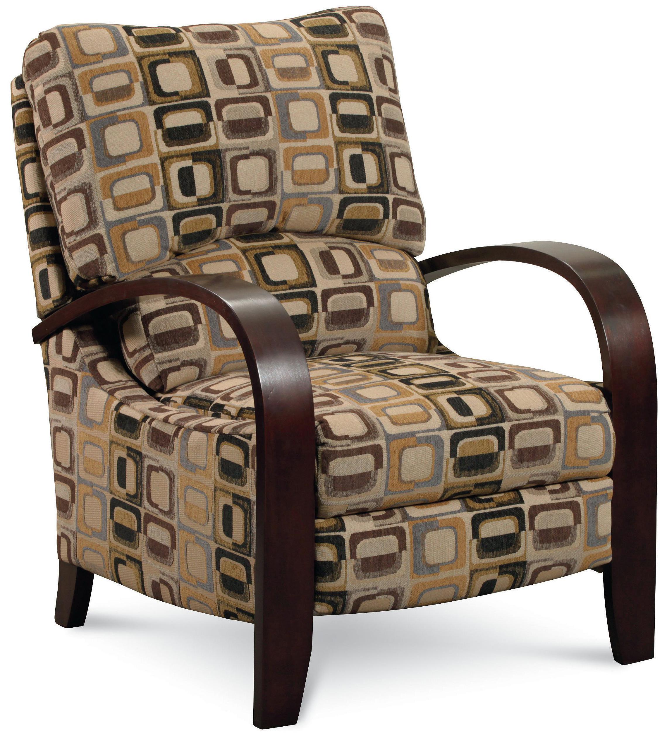 Lane Hi Leg Recliners Contemporary Julia Hileg Recliner with Bentwood Arms AHFA High Leg